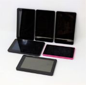 Six pre-owned Amazon Fire Tablets; 3 x Amazon Kindle Fire 7 5th Gen (M/N: SV98LN), 1 x Amazon Kindle