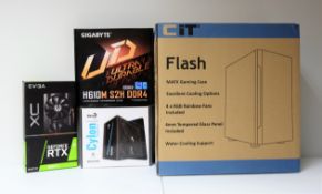 A boxed as new AWD-IT Gaming PC with Intel Core i5-12400F CPU, Gigabyte H610M S2H DDR4 Motherboard,