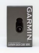 A boxed as new Garmin Dash Cam Mini (P/N: 010-02062-10) (Box opened).