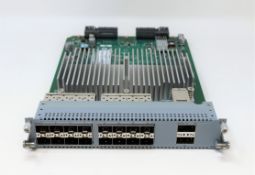 A pre-owned Extreme Networks 8418XSQESM 16x1/10g Sfp+ & 2x40g QSFP+ Ethernet Switch Module (M/N: EC8
