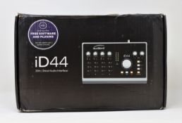 A pre-owned Audient iD44 4 Channel USB Audio Interface (Boxed, power supply, UK/EU/US plugs, USB & U