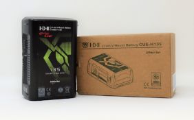 A boxed as new IDX CUE-H135 134Wh V-Mount Battery Pack.