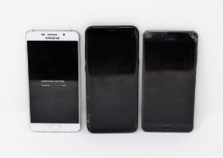 SOLD FOR PARTS: A pre-owned Samsung Galaxy A7 (2016) SM-A710FD in White (FRP locked, damaged screen