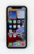 A pre-owned Apple iPhone 11 (US/Canada/A2111) 64GB in Black (iCloud account clear. Some small scratc