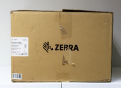 A boxed as new Zebra ZT411 300dpi Mid-Range Industrial Label Printer (P/N: ZT41143-T4E0000Z) (Box op