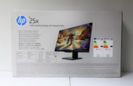 A boxed as new HP 25x 144Hz Full HD Gaming Monitor (P/N: 3WL50AA) (Box sealed, some damage to box).