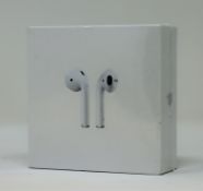 A boxed as new pair of Apple AirPods 2nd Gen with Charging Case (M/N: A2032/A2031/A1602) (Box sealed