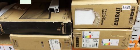 COLLECTION ONLY: A quantity of assorted as new and pre-owned monitors (Some faulty/damaged. Sold as