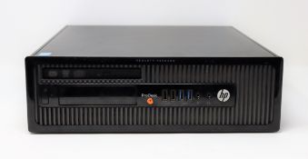 A pre-owned HP ProDesk 400 G1 Small Form Factor Business PC with Intel i5-4570 CPU, 8GB RAM, 1TB HD