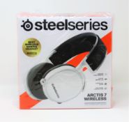 A boxed as new SteelSeries Arctis 7 Wireless Gaming Headset in White (Box sealed).