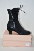 A pair of as new Darcy Clothing Victorian lace up black leather boots (EU 38).