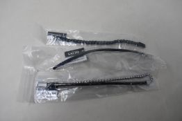 Three men's assorted as new Hugo Boss bracelets; brown leather bracelet 1580149M (RRP £69), chain