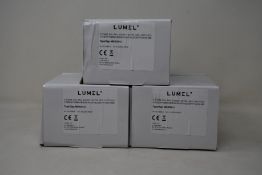 Three boxed as new Lumel Din Rail Electric Energy Meters (NMID30-2).