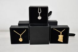 Fifteen items of assorted Haraves jewellery to include 5x silver and 5x gold Globes and 5x Jesus.