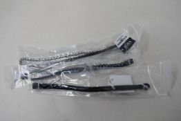 Three men's assorted as new Hugo Boss bracelets; brown leather bracelet 1580149M (RRP £69), chain