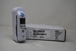 A boxed as new Braun ThermoScan PRO 6000 ear thermometer (#REF: 06000-200).