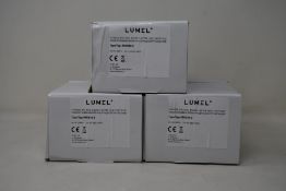 Three boxed as new Lumel Din Rail Electric Energy Meters (NMID30-2).
