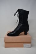 A pair of as new Darcy Clothing Victorian lace up black leather boots (EU 40).