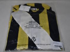 An as new Wales Bonner Jockey satin sunshine panelled shirt (Size 48).