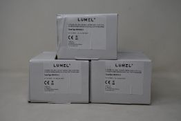 Three boxed as new Lumel Din Rail Electric Energy Meters (NMID30-2).
