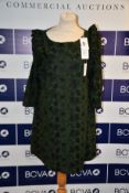 An as new Claudie Pierlot Rafifi Brodee dress in vert forest (Size 38).