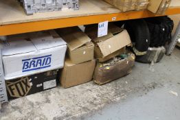 A quantity of auto parts/accessories/garage equipment.