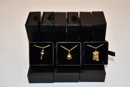 Fifteen items of assorted Haraves jewellery to include 5x Globes, 5x Dagger and 5x Jesus.