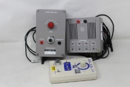 A Neurotherm NT1100/2000 passive test box, a Neurotherm NT1100/2000 multi-channel test box and a