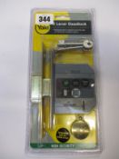 Five as new Yale Polished Brass 5 lever deadlocks (P-M552-PB-78 76mm).