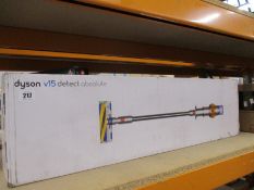 An as new Dyson V15 Detect Absolute cordless vacuum cleaner (Box has some minor damage).