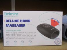 Two boxed as new Belmint Press Escape Deluxe hand massagers.
