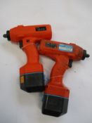 Two pre-owned Izumi SB-4UK battery operated impact wrench.