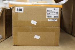 A box of fifty boxed as new SafeScan UV 50-70 replacement UV lamps (REF: 131-0411).