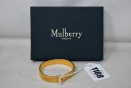 An as new Mulberry Bayswater Metal Slim bracelet (S -RRP £270).