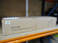 A boxed as new EDF21SS 1-motor single sit-stand desk frame.
