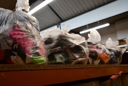 Four bags of pre-owned clothing; ladies and gents footwear (Including a pair of Dr Martens sandals