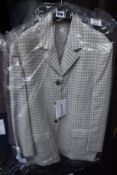 An as new Acne Studios suit jacket/blazer in green/grey check (Size 36).
