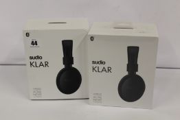 A boxed as new Sudio Klar noise cancelling headphones and pre-owned Sudio Klar noise cancelling
