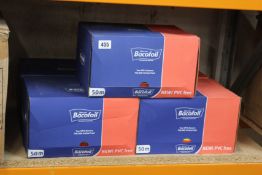 Five boxes of 20 Bacofoil PVC free cling film 50m per roll.