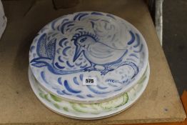 Eight as new V&A Museum Birds of Eden (4 x blue, 4 x green) Trays designed by Ulrica Hydman