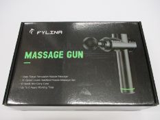 Two boxed as new Fylina J-6 deep tissue massage guns.