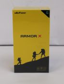 A boxed as new Ulefone Armor X5 Pro Dual Sim 64GB Rugged Smartphone in Orange/Black (Box sealed).
