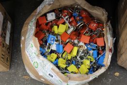 A large quantity of Padlocks with keys.