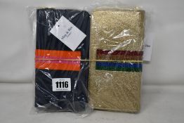 Two as new Meg & Bee London Major Money Kit purses (RRP £95 each).