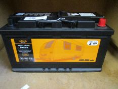 A Halfords HLB800 AGM Leisure Battery.