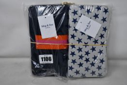 Two as new Meg & Bee London Major Money Kit purses (RRP £95 each).