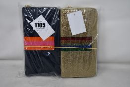 Two as new Meg & Bee London Major Money Kit purses (RRP £95 each).