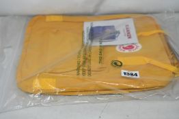 Five as new Fjall Raven Kanken backpacks in yellow.