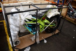 An as new Timemoto ET electric dirt bike. 3kW DC Permanent Magnet Synchronous motor, maximum power