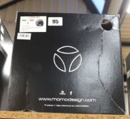 A boxed as new MOMO Jet Design Evo Motorcycle Helmet in tobacco frost and black (S).